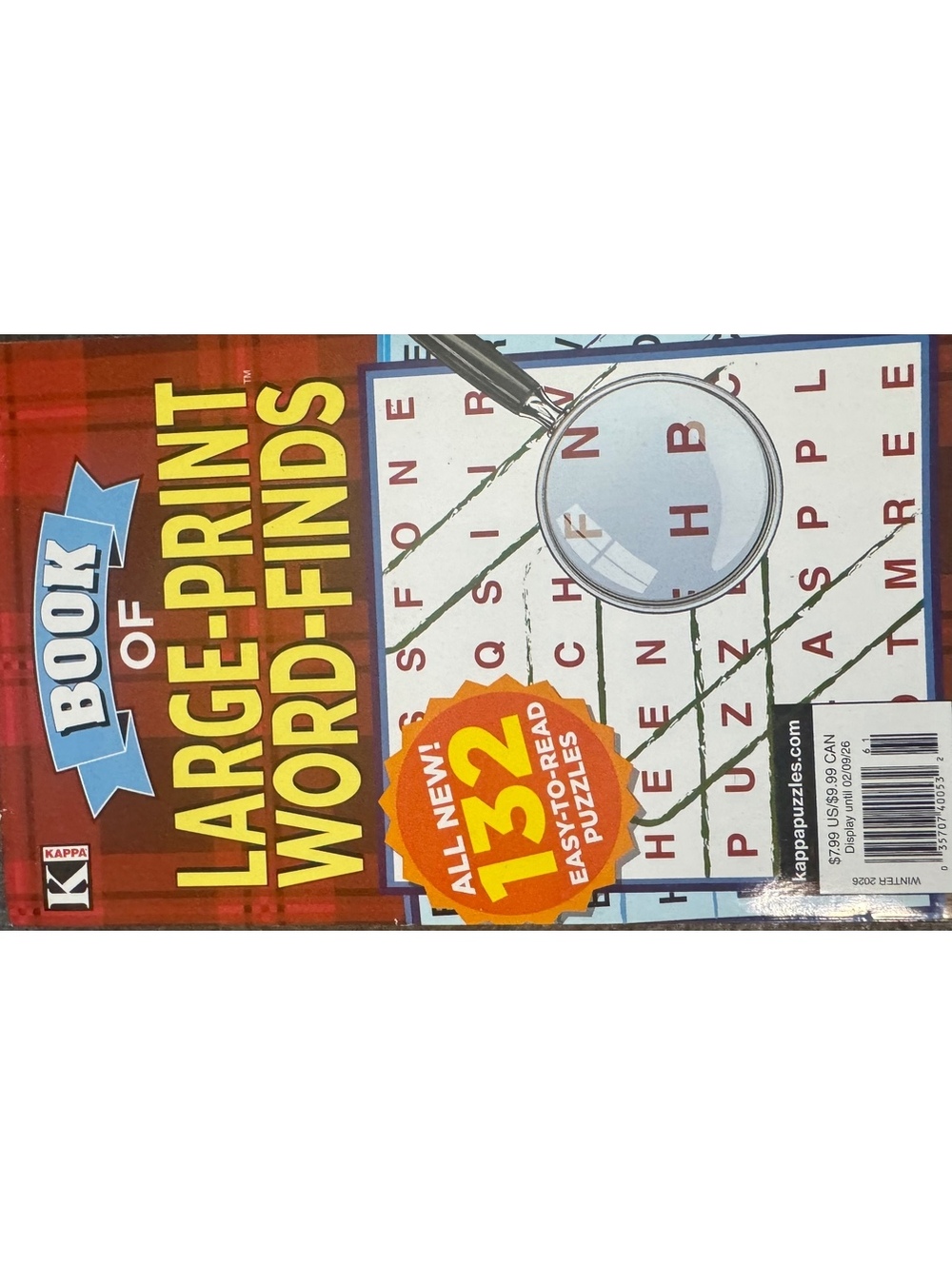 Book of Large-Print Word-Finds Winter 2026 Puzzle Book